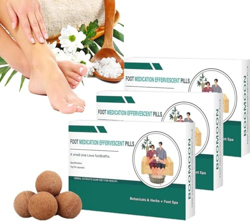 Pastillas efervescentes para pediluvio con aceites esenciales, pastillas efervescentes para medicación de pies, masaje relajante, alivia el dolor y el cansancio de los pies