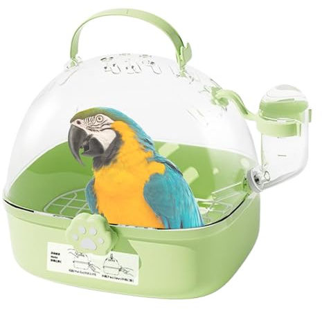 Transporteur pour Oiseaux | Cage de Voyage pour Oiseaux - Caisse Transportable Ventilée avec Bouteille d'eau pour Petits Animaux