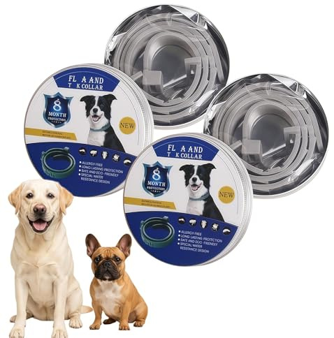 2PCS Co/llar Dog,Repellent Adjustable Dog Co/llars,Dogs Fl/ea and Ti/ck Treatment, 8-Month Long-Lasting Protection,Waterproof and Durable,Dog Fl/ea Co/llar,Ti/ck Co/llar for Dogs,Safety & Comfort