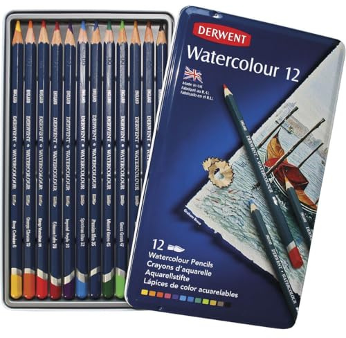 Derwent - Set di 12 matite acquerellabili