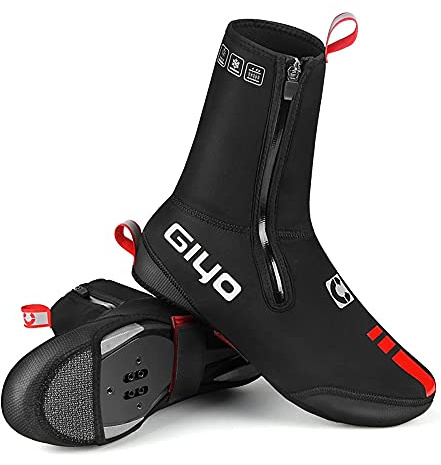 LOVTRAVEL Thick Warm Winter Cycling Overshoes Neoprene Waterproof Windproof Bike Shoe Covers Men Women MTB Road Bicycle Booties Case (XX-Large)