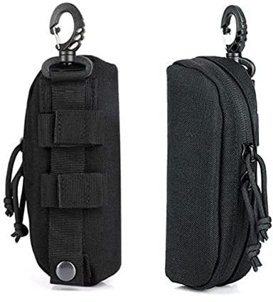 Peminkoo Tactical MOLLE Glasses Case Shockproof Protective Box Portable Eyeglasses Cases Eyewear With Belt Clip
