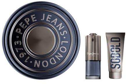 Pepe Jeans SoBold For Him Estuche Regalo Perfumes Hombre Pack de 2 Piezas Eau de Parfum 100ml y Shower Gel 100ml Set Fragancia Amaderada y Aromática