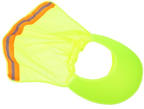 Operitacx Casco con Protector de Cuello y Visera de Malla Transpirable para Construcción con Tira Reflectante Ligero y Ventilado para Exteriores