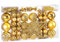 Deuba® Weihnachstkugeln 66tlg Ø 3-6cm Kunststoff matt glänzend Christbaumkugeln Christbaumschmuck Anhänger Weihnachtsbaumkugeln Weihnachtsdeko Gold