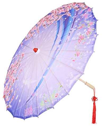 HEALLILY Parapluie japonais en papier à l'huile avec motif de fleur de rêve pour mariage, fête, photographie, déguisement, décoration de danse, comme sur l'image