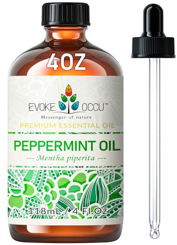 EVOKE OCCU Peppermint Oil 118ml, Natural for Spray, Diffuser, Aromatherapy, Hair, Refreshing, Clean Air