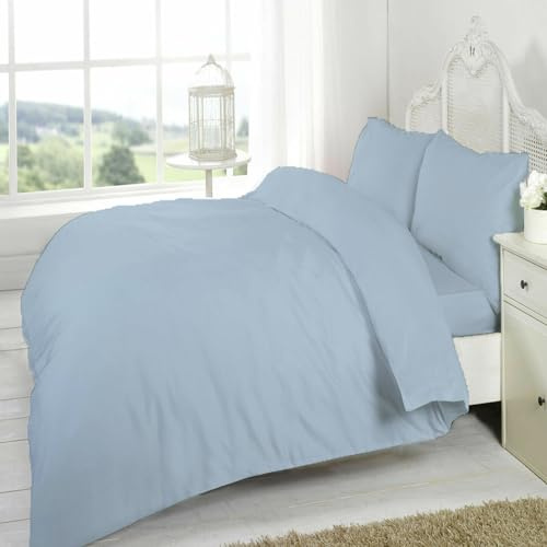 GMTEXTILES 100% Pure Brushed Flannel Dyed Cotton Thermal Single Duvet Cover Set Single Bedding Sets Bed Cover Duvet and Pillow Set White Bedding Single Bed Sheet Bed Duvet Set Single Duvet Sets