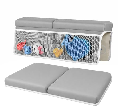 LILEKA Bath Kneeler and Elbow Rest Pad Set - Non-Slip Quick Dry Bath Kneeling and Elbow Rest Pads with Pockets