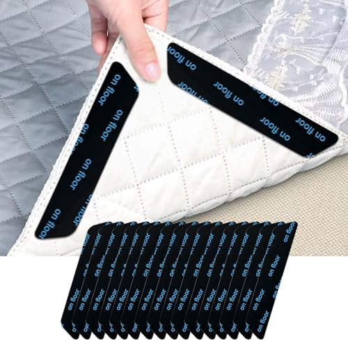 CSLGDMAI Pack of 20 Rug Gripper for Laminate Floor,Washable & Reusable Rug Grippers for Laminate,slip and anti-curl technology for All Kinds and Sizes of Rugs