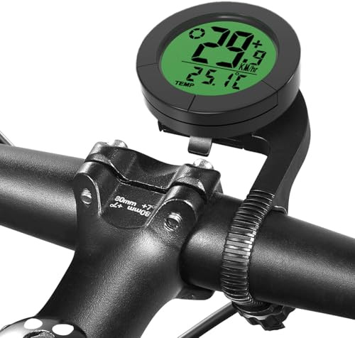 Contachilometri Bici Senza Fili，Circular 23 Function Computer da Bicicletta，Tachimetro Bici per Distanza con retroilluminazione a LED，Computer Bici misura della temperatura impermeabile