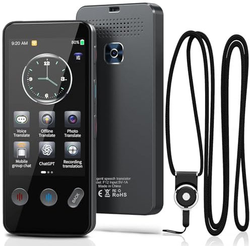 Sprachübersetzungsgerät, KI-Übersetzer, Echtzeitübersetzung in 143 Sprachen, Sprachübersetzer, Offline-Übersetzer, Fotoübersetzer zum Lernen, Reisen, Geschäft, Geschenk