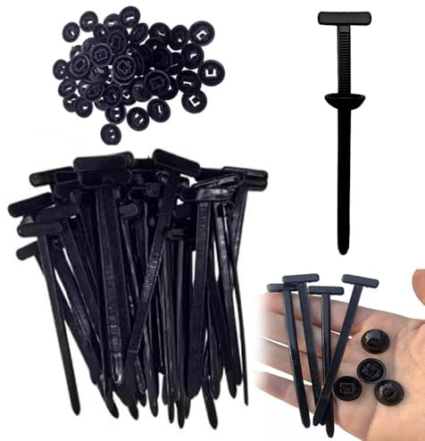 Brida universal de nailon para cables, resistente, autoblocante, con pasador y botón, multifuncional, resistente a los rayos UV, color negro, para la fijación diaria del coche (200 Pcs)