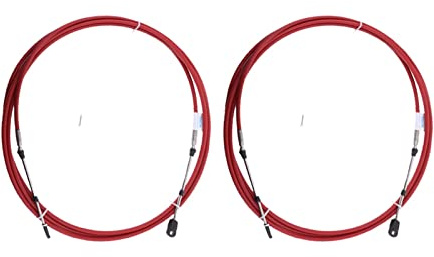 Yurefax Cable de Control de Cambio de Acelerador de 2 Piezas for Motor de Barco, Cable de Control Remoto de Cambio de Acelerador for Yamaha, fueraborda de 11 pies Cable Marino