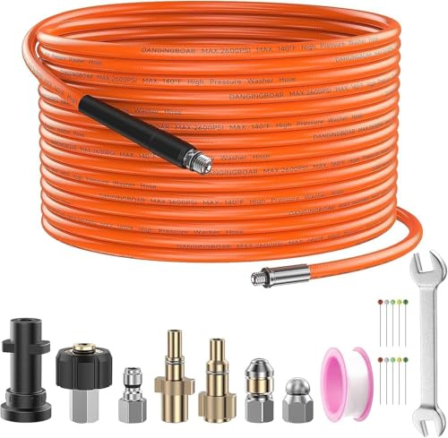 10M Kit Desatascador Tuberías a Presión para Karcher k2-k7,M22,Bosch,Lavor