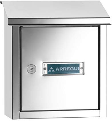 ARREGUI V4097 Buzón Recogecartas de Acero Inoxidable Para Puertas o Verjas en el Interior, Boca Recogecartas de 23x4 cm, Tamaño S (Correo DIN A5), Anticorrosivo, Fácil de Instalar, Inox Brillo
