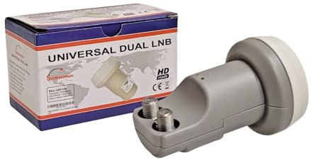 Universal Dual LNB 0.1db Polarized HD Digital Satellite Signal Receiver for Dish Antennas – High Gain, Low Noise, Weatherproof Design