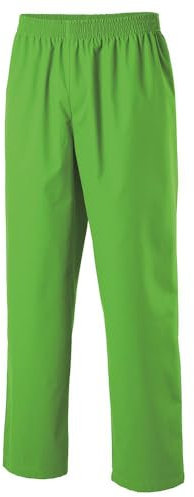 EXNER Medizinische OP-Schlupfhose, Pflege-Hose, Arbeitshose, Unisex für Herren und Damen in Medizin, Krankenpflege, Altenpflege, SPA, Wellnes, Kosmetik, Farbe lemongreen, Größe L