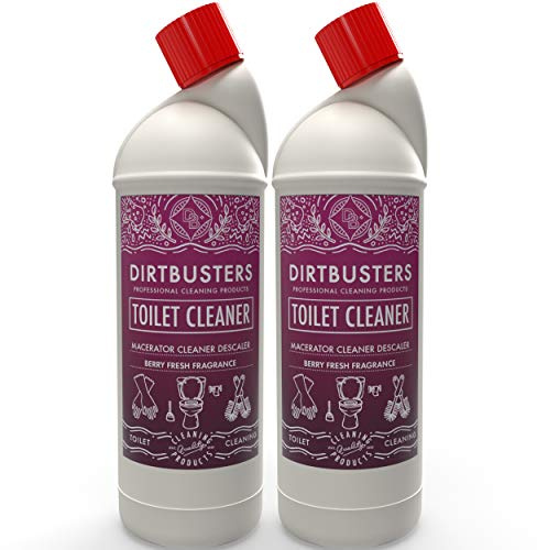 Dirtbusters Toilet Macerator Cleaner & Descaler, Deep Cleaning With Limescale Remover, Safe To Use With Pump Units, Toilets, Septic Tanks, Macerators & Urinals, Berry Fresh (2x1L)