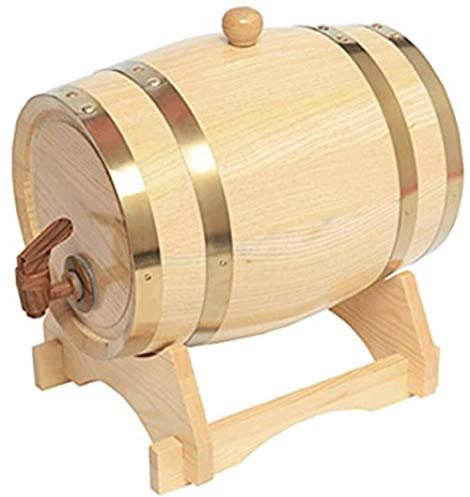 personnalisé - Baril de chêne Baril en Bois - Faites Vieillir Votre Propre bière au Whisky Vin Bourbon Tequila Rhum Sauce piquante et Plus (Couleur: Rétro Couleur Taille: 3L)-3L_Blanc U