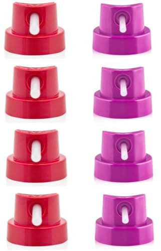 Sprühkopf Aufsatz für Sprühflasche Spraydose und Farbspray - geeignet für Werkstatt, Kunst, Graffiti - 8 Stück Needle Caps Fine skinny Ersatzsprühköpfe - Spritzeffekte & sehr feine Linien