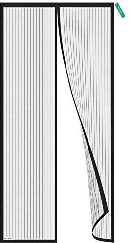 Meet Beauty Magnetic Fly Screen Door, Professional, 110 x 200 cm, Insect Protection Balcony Door, Black Fly Screen Balcony Door, Magnetic Curtain, No Drilling, Mosquito Protection, Enjoy the Summer