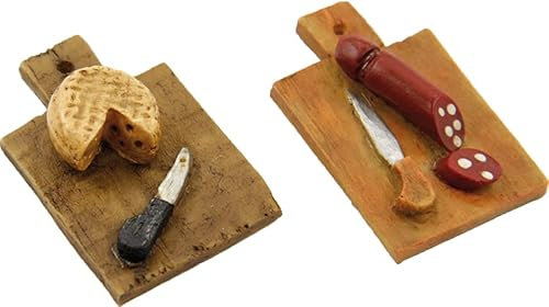 dekoprojekt Krippenzubehör Vesperplatte, 11-16 cm, Braun, glänzend