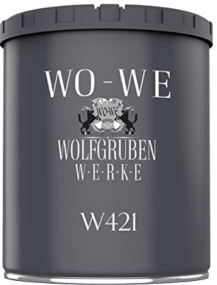 WO-WE Peinture pour meuble W421 Protection bois au UV, à l'eau, Extérieur - Intérieur, Aspect MAT - Gris anthracite 750ml