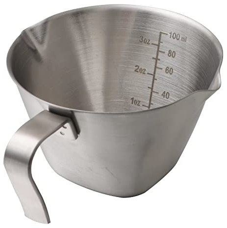 Espresso Measuring Cup mit Double Spouts, Edelstahl Espresso Pouring Cup with 100ml Marks