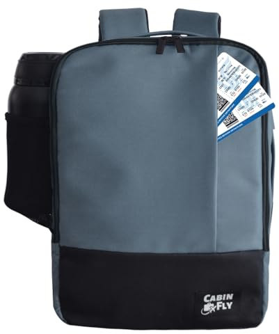 CabinFly Bellanca 40 x 30 x 15 cm Handgepäck SAS, Finnair Rucksack KLM Air France British Airways Iberia (40x30x15cm Blau)