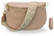 BRISE Bauchtasche Damen Echtes Leder AFIA Gold Handgemachte Umhängetasche Crossbody Bag mit Ledergurt + Optionalen Breiten Gemusterten Riemen 3 Fächer Hüfttasche Made in Italy (Rose-3)