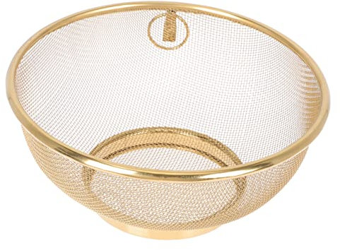 FUNOMOCYA Filtro in Acciaio Inossidabile Filtri a Maglia Fine Filtri a Rete Per Cucina Piccolo Setaccio Colino a Rete Setaccio Fine Drenare Colino Per Cereali Setaccio Bene Ciotola Golden