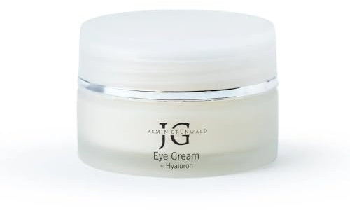 Jasmin Grünwald Hyaluron Augencreme, 15 ml – Feuchtigkeitsspendende Anti-Aging Pflege für die Augenpartie, vegan & ohne Parabene, reduziert Augenringe & Fältchen, zieht schnell ein