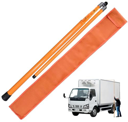 heninhill LKW Höhenmesslatte Höhenmesser 4,5m Teleskop Messstab Messlatte mit Tragetasche für LKW Anhänger Wohnwagen