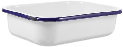 DOITOOL Bandeja Para Hornear Antiadherente De Esmalte Ideal Para Almacenar Pan y Frutas