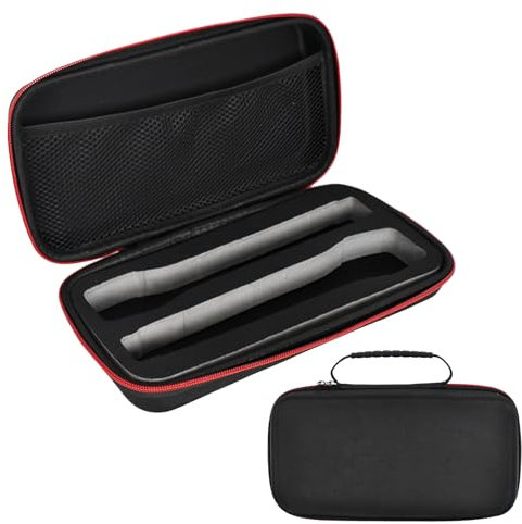 DecorDwell Microphone Tote Wireless Microphone Case Handheld Microphones Storage Box Shockproof Karaoke Mic Carrying Holder for Outdoor Travel Black Red Wireless Microphones