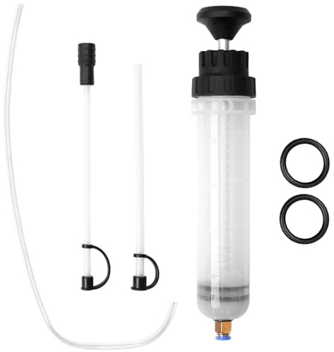AROMUJOY 1st. oljesugspruta, 500 ml, oljespruta, oljesugspistol, oljesugpump, handpump, vätskesugare, fyllningspump, sugpump med slang, reservringar för motor, bromsvätska, kylmedel