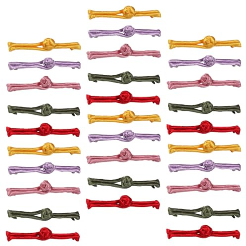 ifundom Botones Decorativos Hechos a Mano para Ropa Tradicional China Cierre de Nudo Chino Estilo Retro 30 Piezas Multicolor para Trajes Hanfu Cheongsam y Atuendos Étnicos