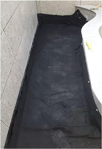 Kraftig 130 g markduk - Premium ogräsbarriär for upphöjda trädgårdsbäddar och franskt avlopp, 1 m/1,5 m/2 m bred(Black,1.5mx20m)