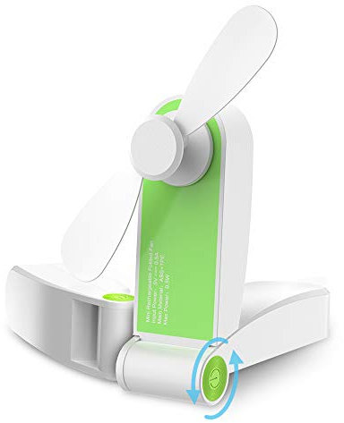 GeeRic Mini Faltbarer Fan,USB Ventilator Lüfter Handventilator Wieder aufladbarer Batterie betriebener Reise Ventilator USB Schreibtisch-Fan für Büro, Haus, Outdoor