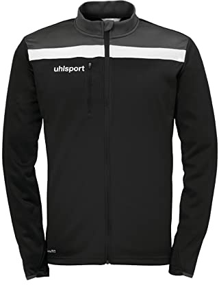 uhlsport Offense 23 Poly Jacket Veste en Polyester pour Homme L Noir, Gris Anthracite, Blanc