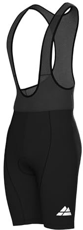 DANISH ENDURANCE Maillot de Ciclismo para Hombre Corto, Pantalón con Tirantes, Transpirable, Secado Rápido, Negro/Negro, S