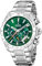 Festina Chronograph für Herren (44,5 mm) grünes Zifferblatt/Edelstahlarmband F20668/3