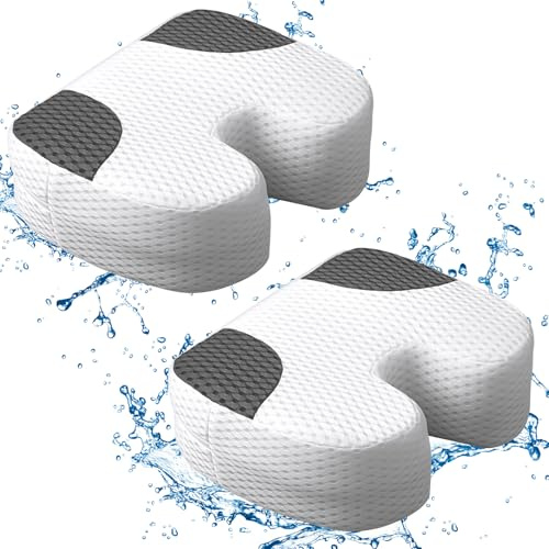 Suzile 2 Asientos elevadores de bañera de hidromasaje para Adultos, 15 x 12 x 5 Pulgadas, Almohada de Secado rápido con Cubierta de Malla de Aire 3D, Accesorio Inferior Antideslizante de micropuntos
