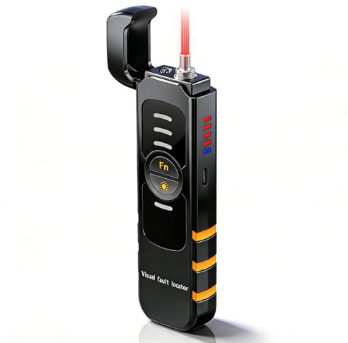 15km Visual Fault Locator,VFL Fiber Optic Tester Pen, Red Light FiberOptical Cable Tester with FC SC ST Universal Adapter, Portable Fiber Optical Light Pen for Network Maintenance and Engineering