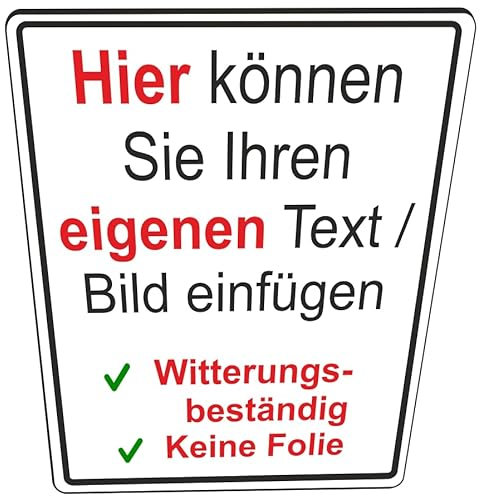 NEU!! SCHILDER HIMMEL anpassbares Hochformat Schild mit eigenem Text, Bild, Symbolen, Pfeilen, 7 Größen, wetterfestem Alu-Verbund oder Kunststoff für Innen, Parken, Wegweiser, Firmenschilder