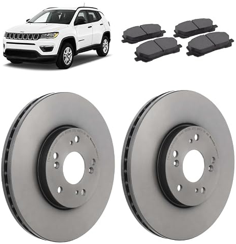 Kit dischi 305mm e pastiglie freno anteriori compatibile con Jeep Compass II 2012+