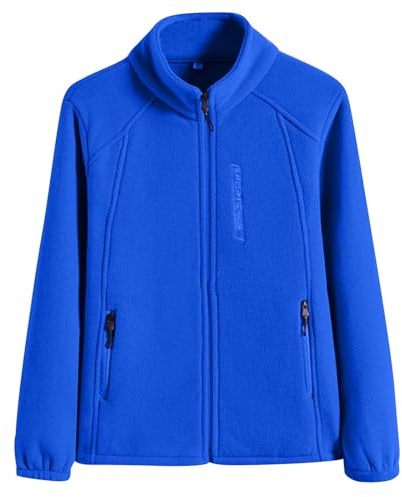 Womens Fleece Jackets Ladies Lightweight Warm Winter Coat Long Sleeve Full Zip Up Pullover Tops Fuzzy Fluffy Stand Collar Jumpers with Pockets Oversized Soft Comfy Cozy Sweatshirts Sweater