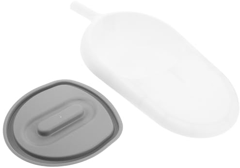 GARVALON Orinal con Diseño Inclinado y Asa Larga Plástico Fácil de Limpiar para Personas Mayores Adecuado para Uso en Cama y Cuidado de Pacientes