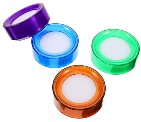 FUOYLOO Set 4 Pezzi Umidificatore per Dita Spugna da Scrivania, Dispositivo per Bagnare le Dita Multicolore, Accessorio per Contare Banconote in Ufficio e Spazi Finanziari